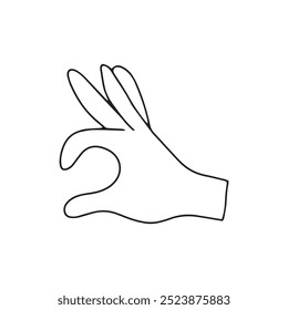 best popular black outline hand love gesture