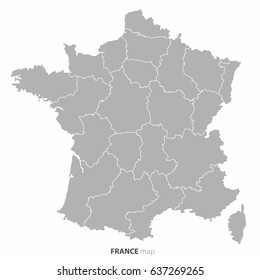 best popular France country map outline vector