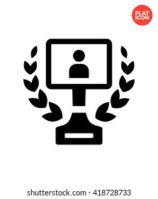 Best portrait Icon Flat Style Isolated Vector Illustration