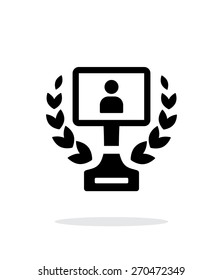 Best portrait simple icon on white background. Vector illustration.