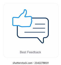 Concepto De Icono De Comentarios Mejores Y Positivos