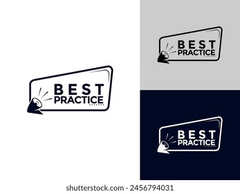 Best Practice-Banner. Best Practice-Multifunktionsleisten-Beschriftungssatz Vektorgrafik