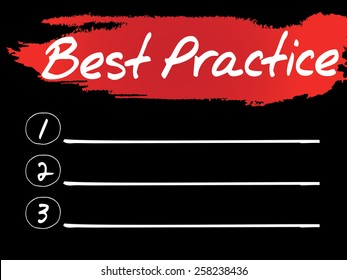 Best Practice Blank List, vector concept background