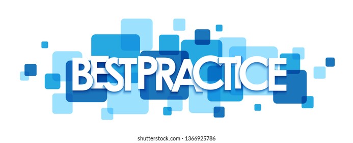 BEST PRACTICE blue typography banner