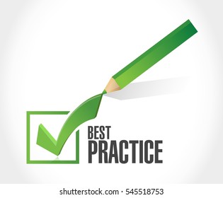 best practice concept approval sign illustration design graphic