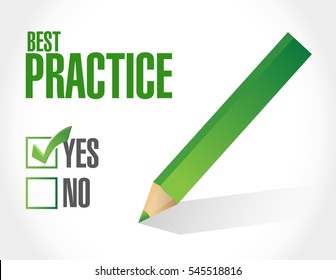 best practice concept approval sign illustration design graphic