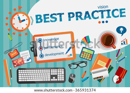 Best practice concept. Typographic poster. Best practice concepts for web banner and printed materials.