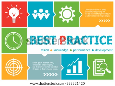 Best practice design illustration concepts for business, consulting, management, career. Best practice concepts for web banner and printed materials.