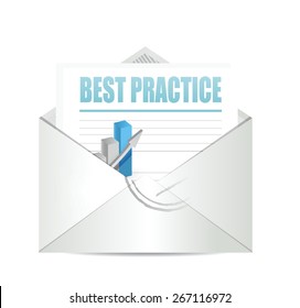 Best Practice Email Graph Sign Concept Illustration Design Graphic