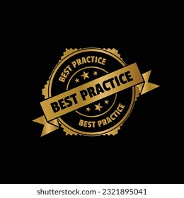 Best practice golden stamp seal vector template design