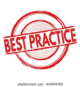 Best practice grunge rubber stamp on white background, vector illustration