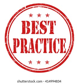 Best practice grunge rubber stamp on white background, vector illustration