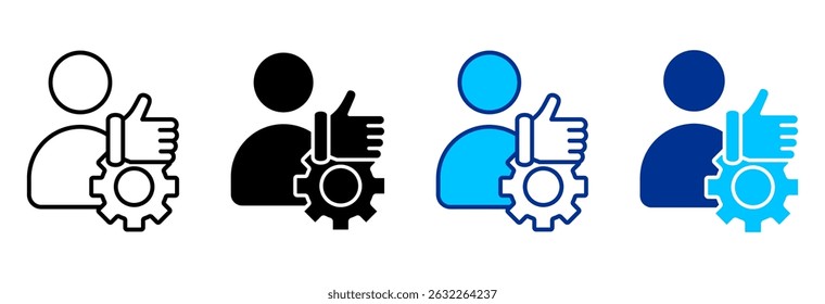 Best Practice Icon Set Multiple Style Vector Illustration