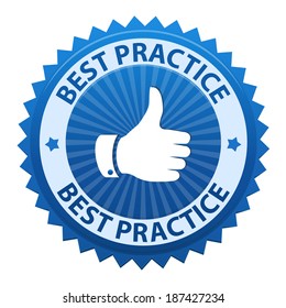 Best Practice Label Icon Isolated On White Background. Vector Illustration