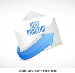 Best Practice Mail Sign Concept Illustration Design Graphic