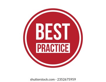 best practice red banner design vector illustration