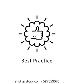 Best Practice Vector line Icon  - Shutterstock ID 597353078