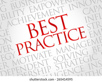Best Practice word cloud, business concept