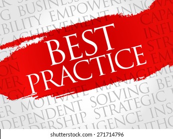 Best Practice word cloud, business concept