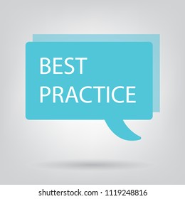 best practice written on speech bubble- vector illustration