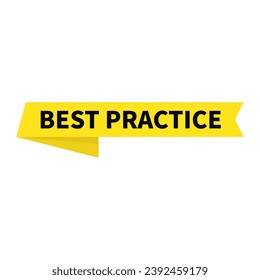 Best Practice In Yellow Rectangle Ribbon Shape For Business Promotion Marketing
