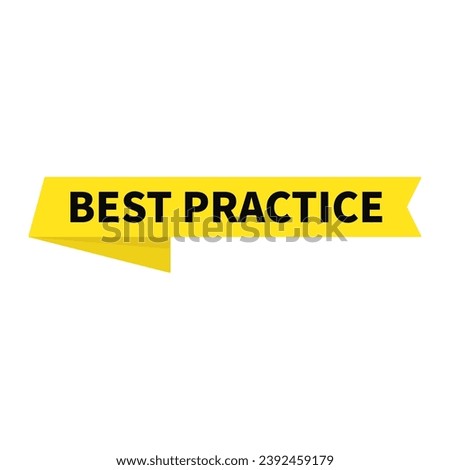 Best Practice In Yellow Rectangle Ribbon Shape For Business Promotion Marketing
