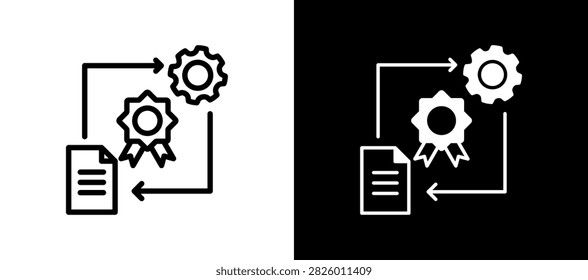 Best Practices Icon blackwhite Vector Illustration