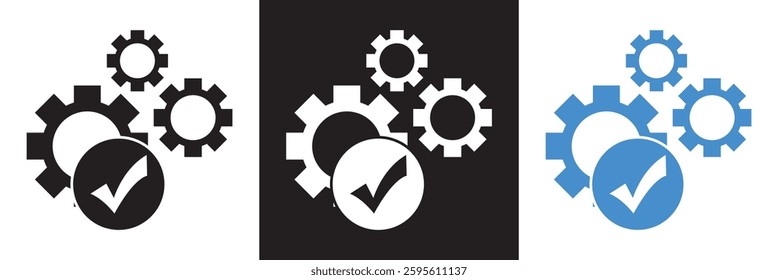Best practices icon. Containing workflow, guidelines, performance, standards, improvement, protocols etc. Isolated on white, and black background. Vector illustration. EPS 10