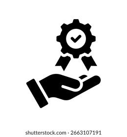 Ilustración vectorial de glifos de iconos de mejores prácticas