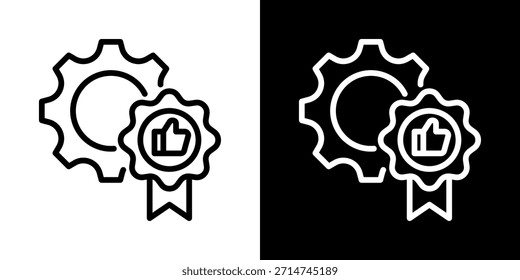Best Practices Icon Of Line Black And White Style