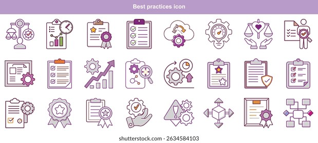 Best Practices Icon Set for Business