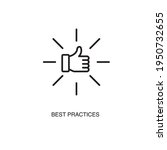 Best practices simple thin line icon vector illustration