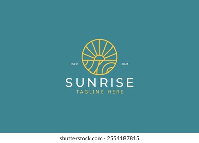 Best Premium Sunrise Logo Sign Symbol Illustration Natural Concept Vector Template