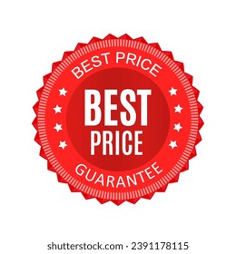 Best Price Badge. Best offer round emblem. Best deal seal, Logo label, Stamp or Sticker design element. Vector illustration