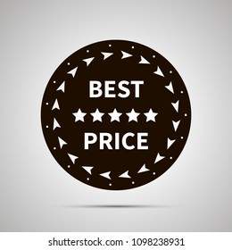 Best Price Badge Simple Black Icon With Shadow