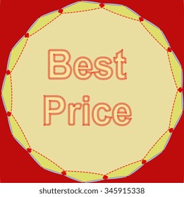 best price badge vector