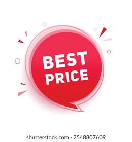 Best price banner, announcement design speech bubble icon. vector graphic design.