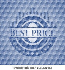 Best Price blue emblem with geometric pattern.