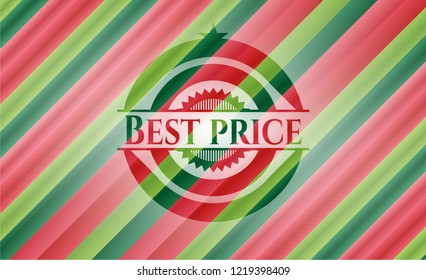 Best Price christmas colors emblem.