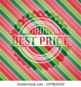 Best Price christmas colors style emblem.
