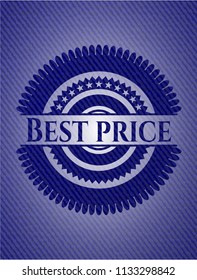 Best Price emblem with jean background