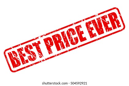 BEST PRICE EVER red stamp text on white