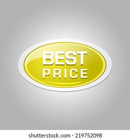 Best Price Glossy Shiny Circular Vector Button