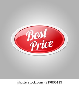 Best Price Glossy Shiny Circular Vector Button