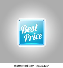 Best Price Glossy Shiny Square Vector Button