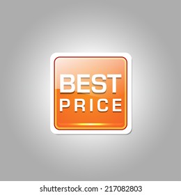 Best Price Glossy Shiny Square Vector Button