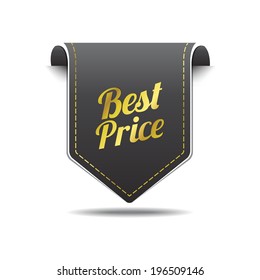 Best Price Gold Black Label Icon Vector Design