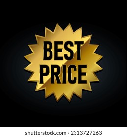 Best price  golden badge vector illustration
