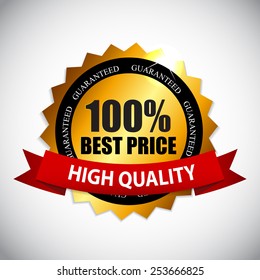 Best Price Golden Label Vector Illustration EPS10