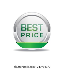 Best Price Green Circular Vector Button